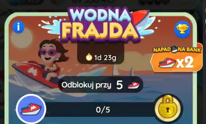 Wydarzenie Monopoly Go Wodna Frajda (lista nagród)